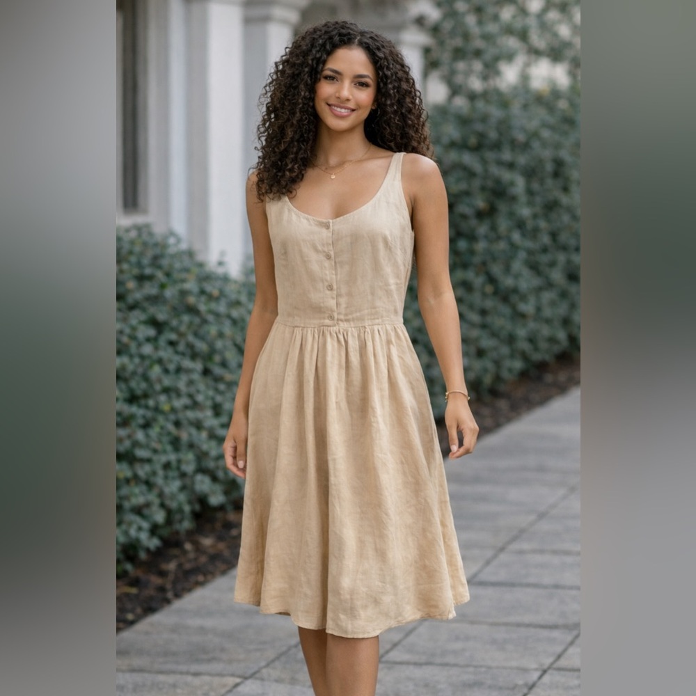 Taylor Taupe Dress with Zipper Detail
